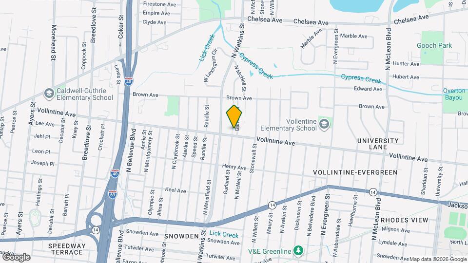1446 Vollintine Ave Mapa y Detalles de la Ubicación