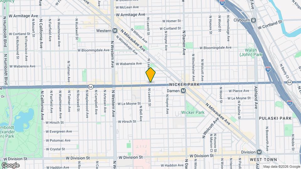 1609 N Leavitt St Map and Location Details