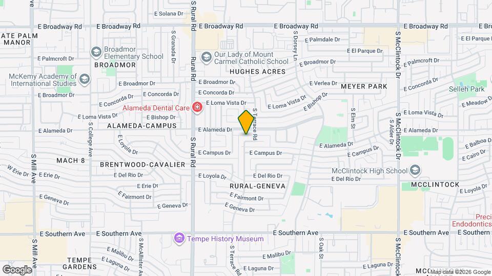 1100 E Balboa Dr Map and Location Details