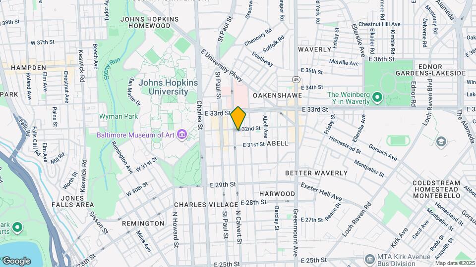 3131 N Calvert St, Unit 3 Map and Location Details