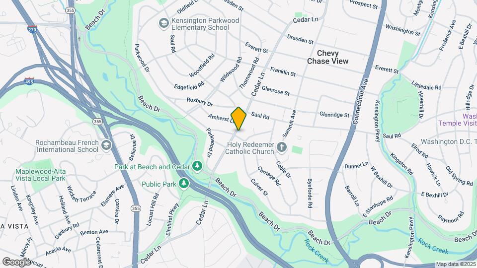 9801 Cedar Ln Map and Location Details