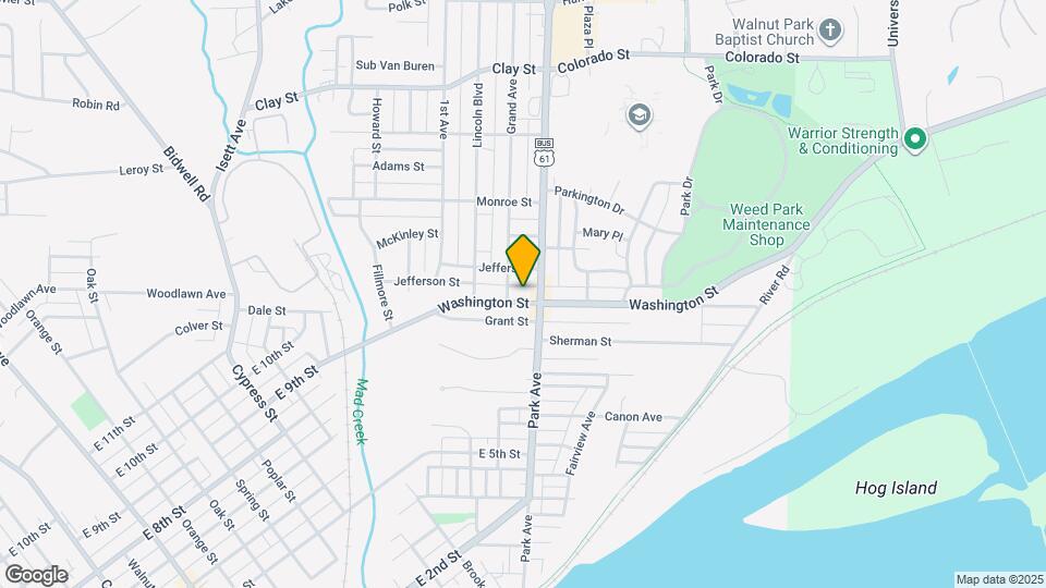 1505 Washington St Map and Location Details