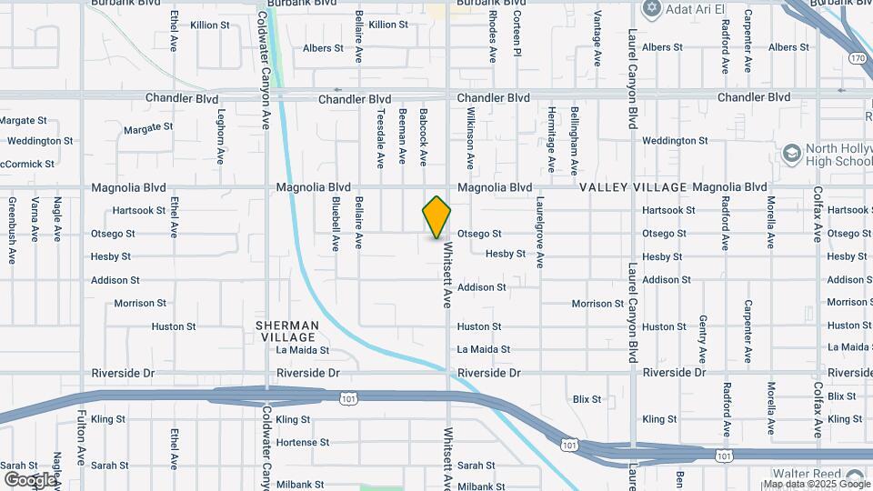 5051 Whitsett Ave Map and Location Details