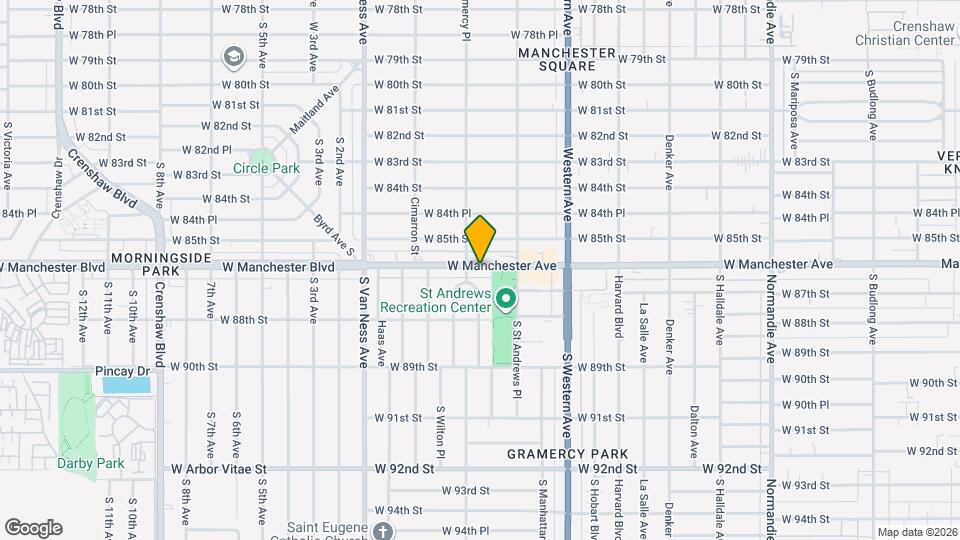 1946 W Manchester Ave Mapa y Detalles de la Ubicación