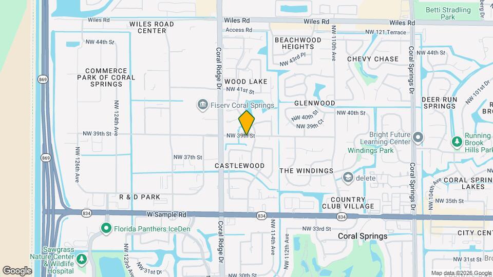 11570 NW 39th St Map and Location Details