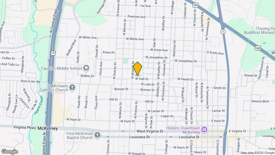 1210 W Hall St Map and Location Details