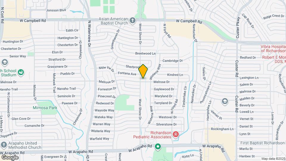 1600 West Shore Dr Map and Location Details