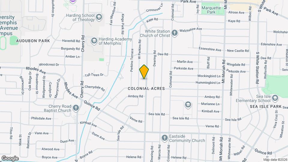 1257 S Perkins Rd Map and Location Details
