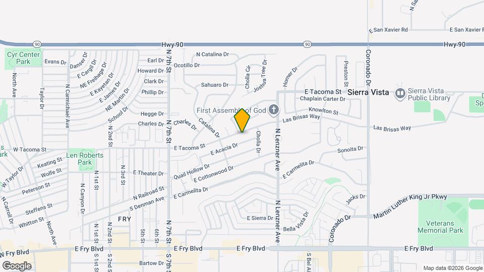 1270 E Tacoma St Map and Location Details