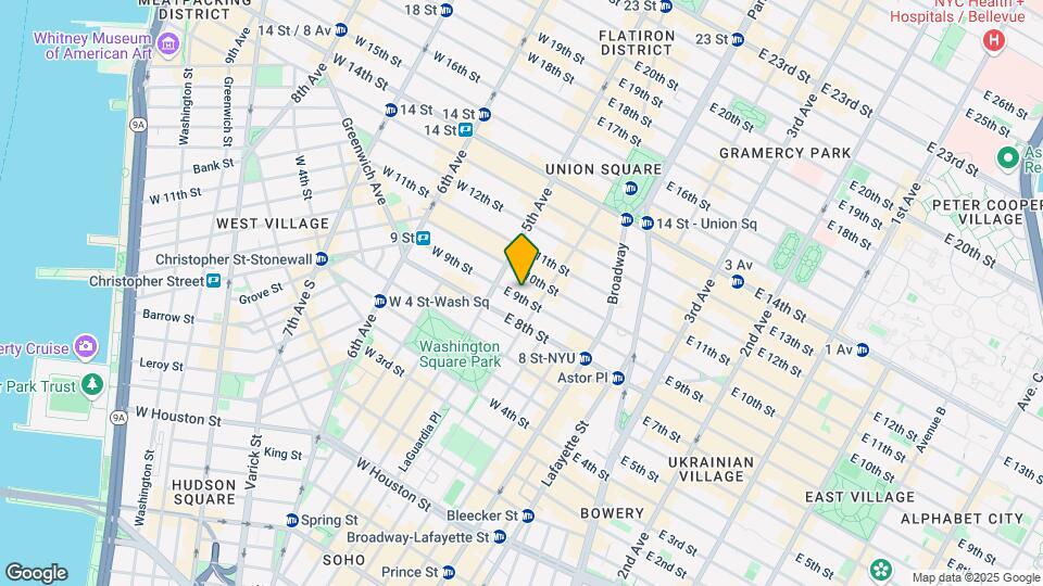 13 E 9th St Map and Location Details