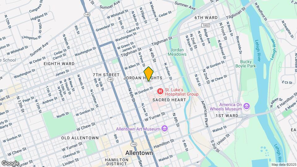 416 N Penn St Map and Location Details
