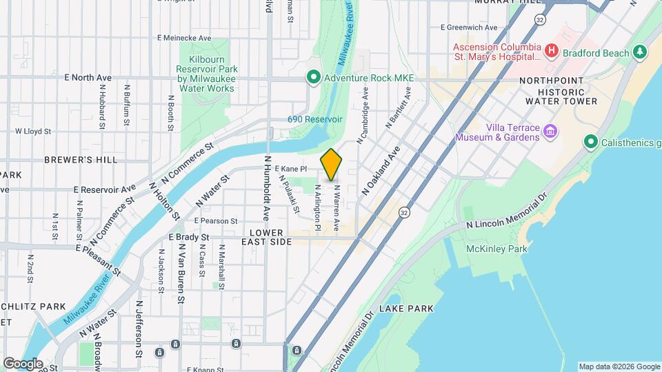 1841 N Warren Ave Mapa y Detalles de la Ubicación