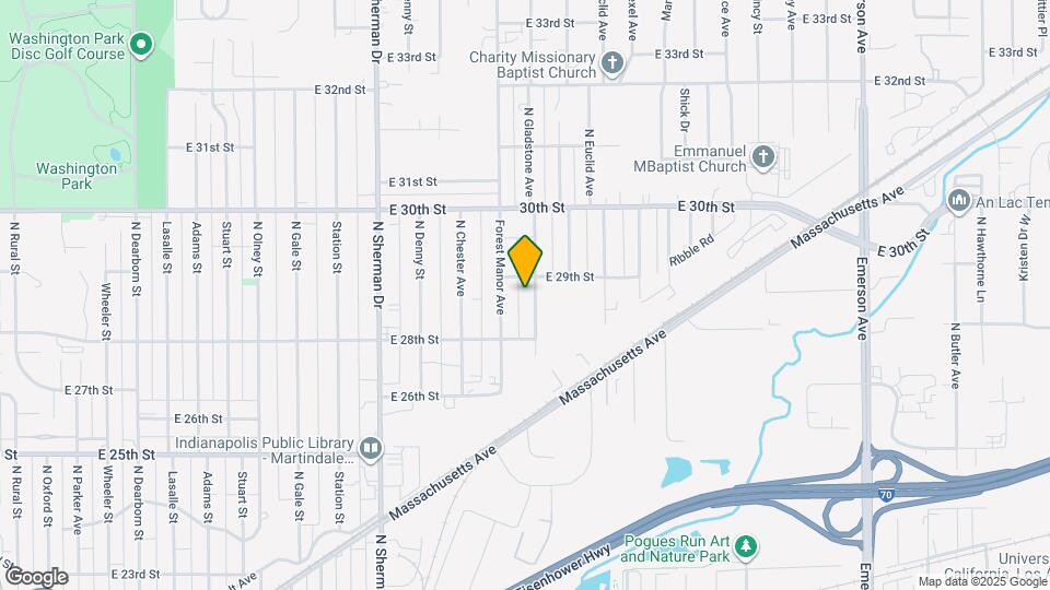 2844 N Gladstone Ave Map and Location Details