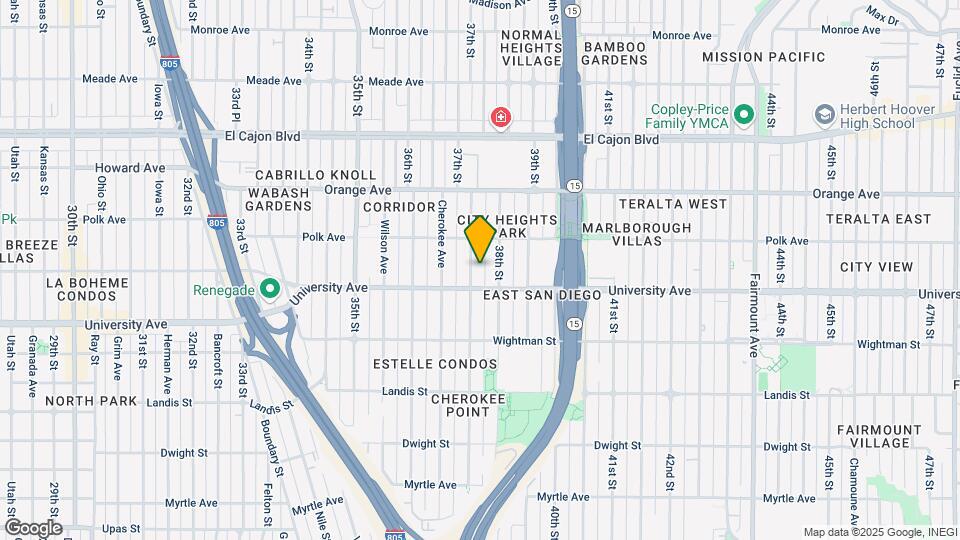4033-4039 37th St Map and Location Details