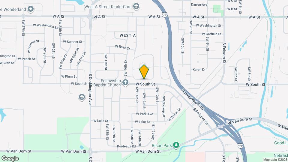 1309 W Plum St Map and Location Details