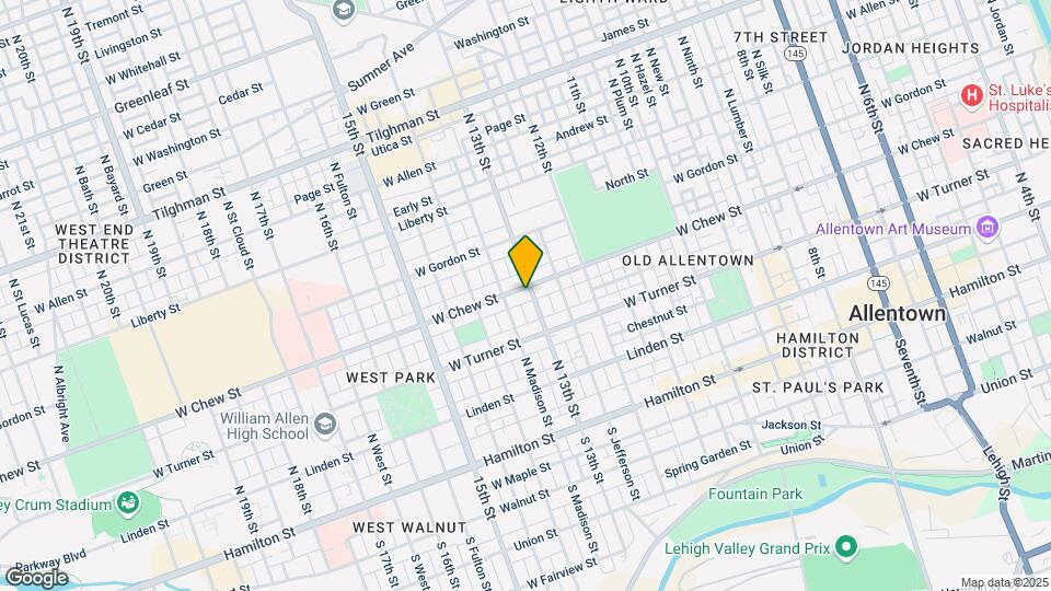 1308 W Chew St-Unit -#2 Mapa y Detalles de la Ubicación