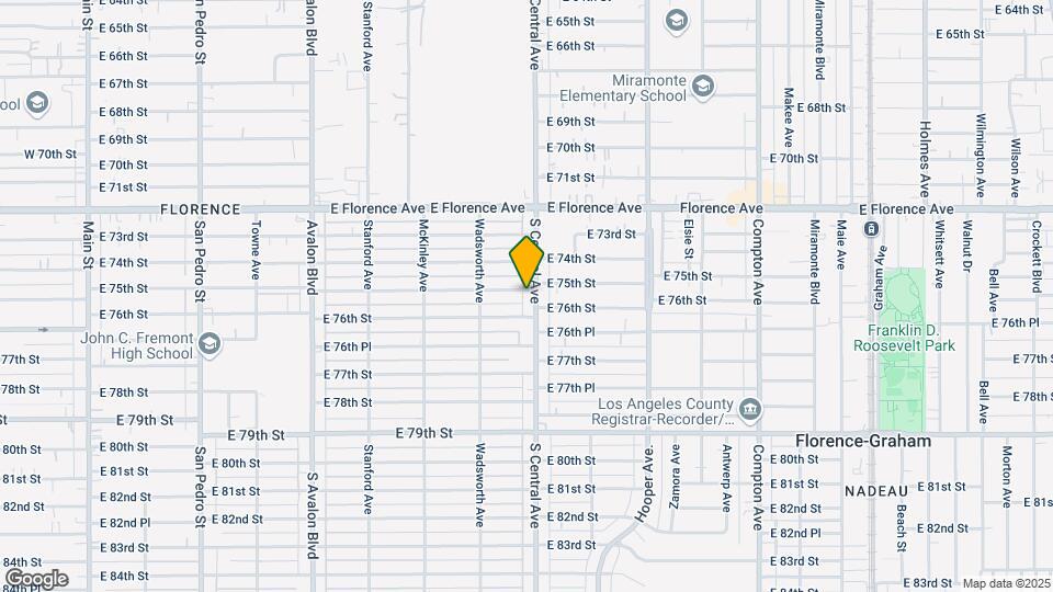 7501 S Central Ave Map and Location Details
