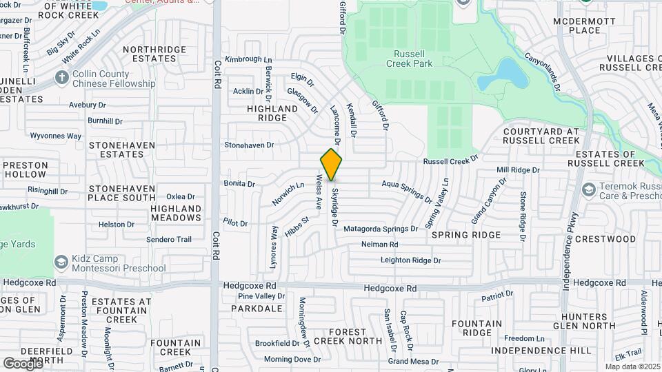 8301 Skyridge Dr Map and Location Details