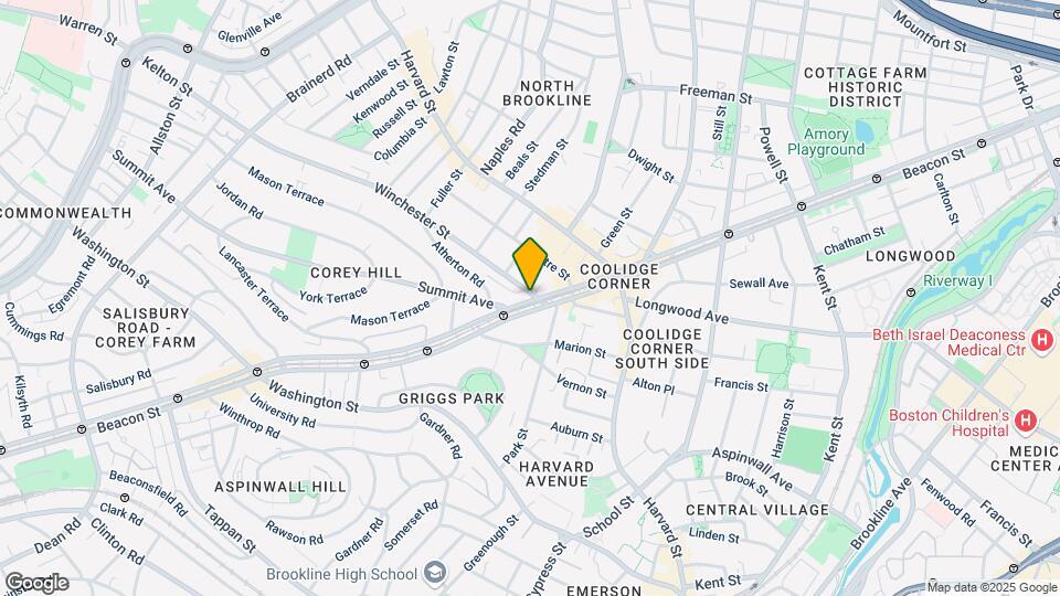 1396 Beacon St, Unit 10 Map and Location Details