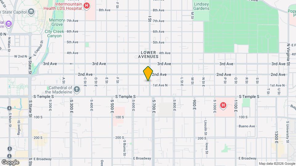 587 E 1st Ave Mapa y Detalles de la Ubicación