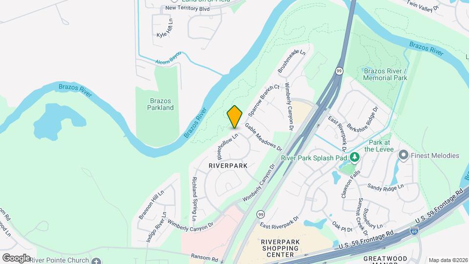 2606 Riverhollow Ln Map and Location Details
