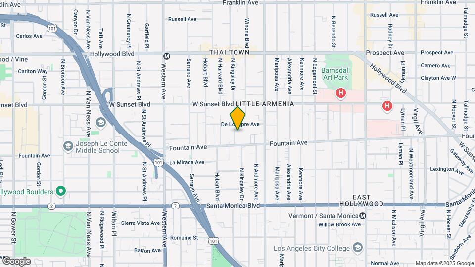 1324 N Kingsley Dr Map and Location Details
