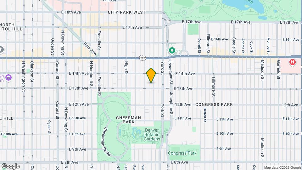 1321 N Gaylord St Map and Location Details