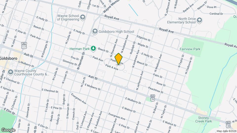 502 N Audubon Ave Map and Location Details