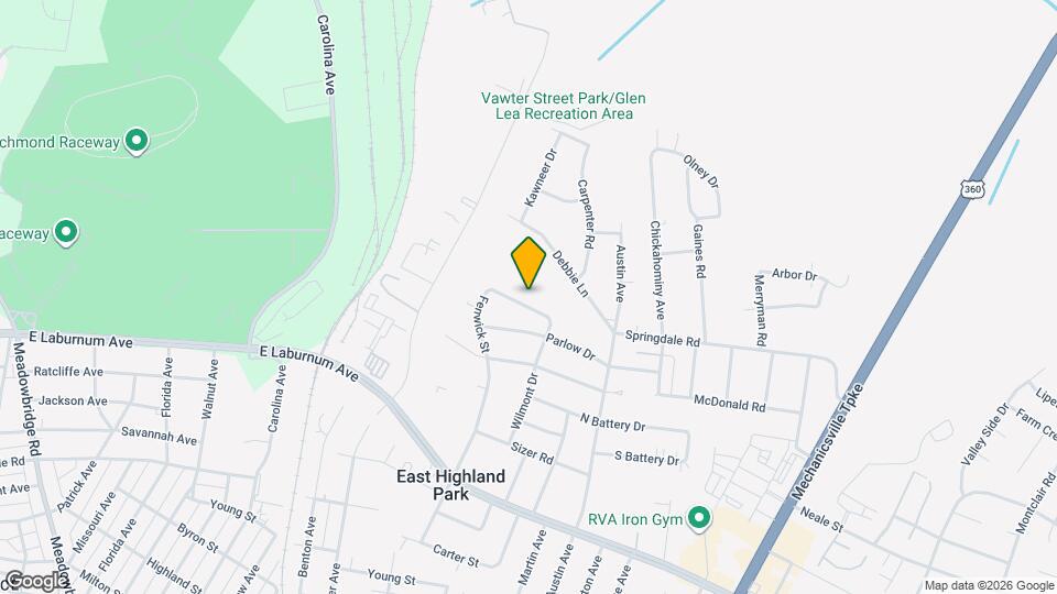 1710 Glenview Rd Map and Location Details
