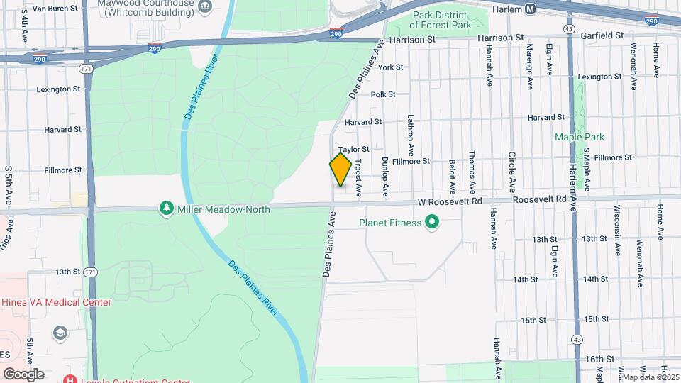 1128 Des Plaines Ave Mapa y Detalles de la Ubicación