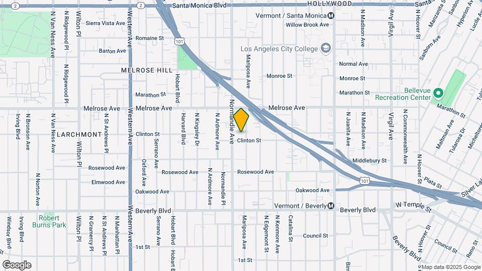 609 N Mariposa Ave, Unit 609 Map and Location Details