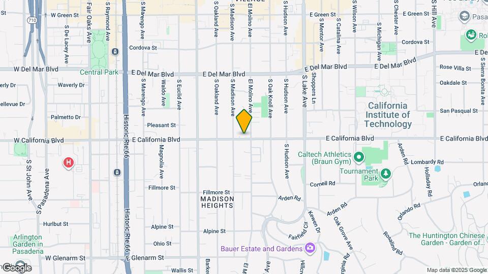 643 E California Blvd Mapa y Detalles de la Ubicación