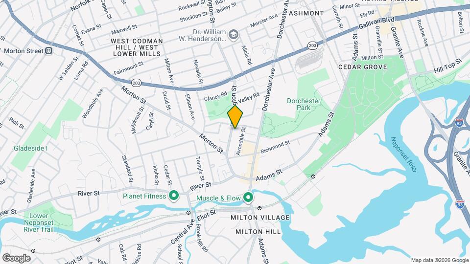 1052 Washington St Map and Location Details