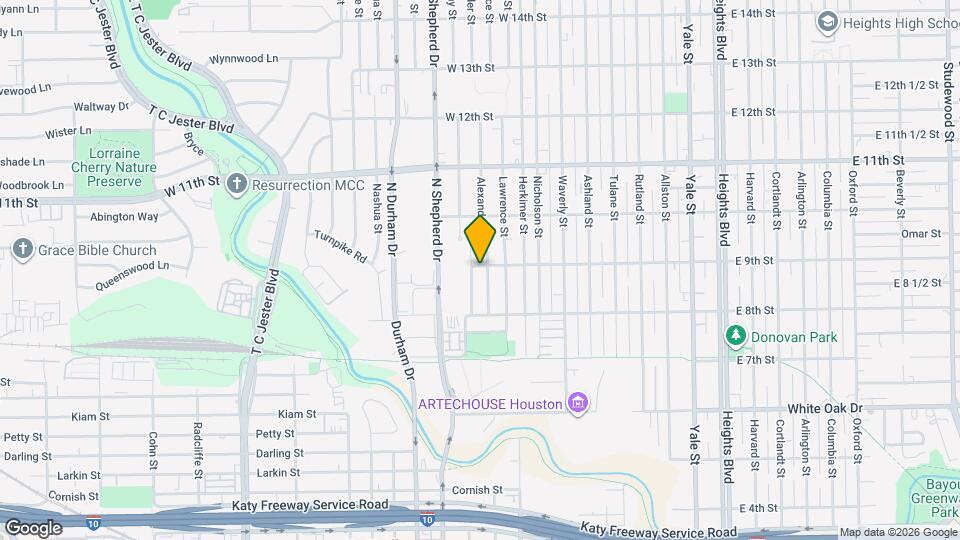 1104 W 9th St Map and Location Details