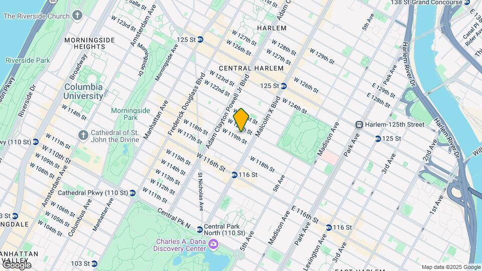 117 W 119th St Map and Location Details