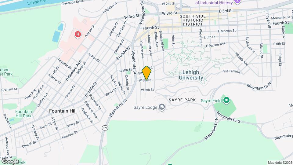 807 Carlton Ave Map and Location Details