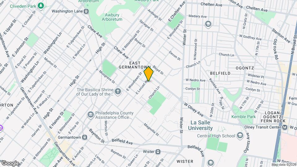 724 E Locust Ave Map and Location Details