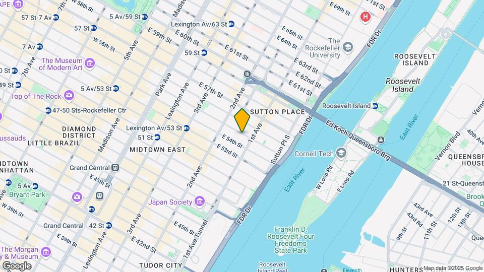 342 East 55th Street Mapa y Detalles de la Ubicación