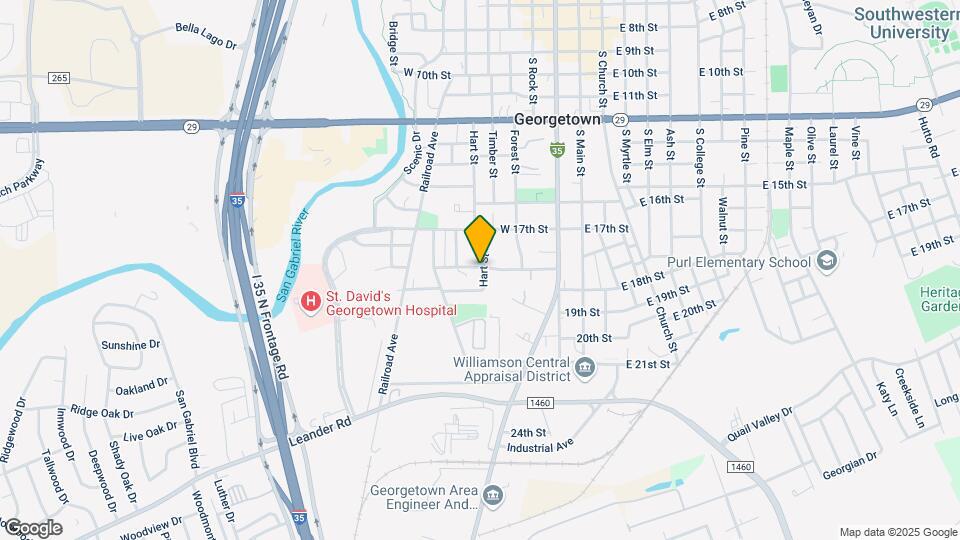 1802 Hutto Rd Map and Location Details