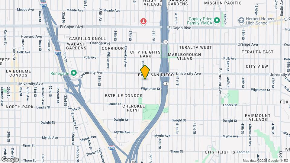 3843 38th Street Map and Location Details