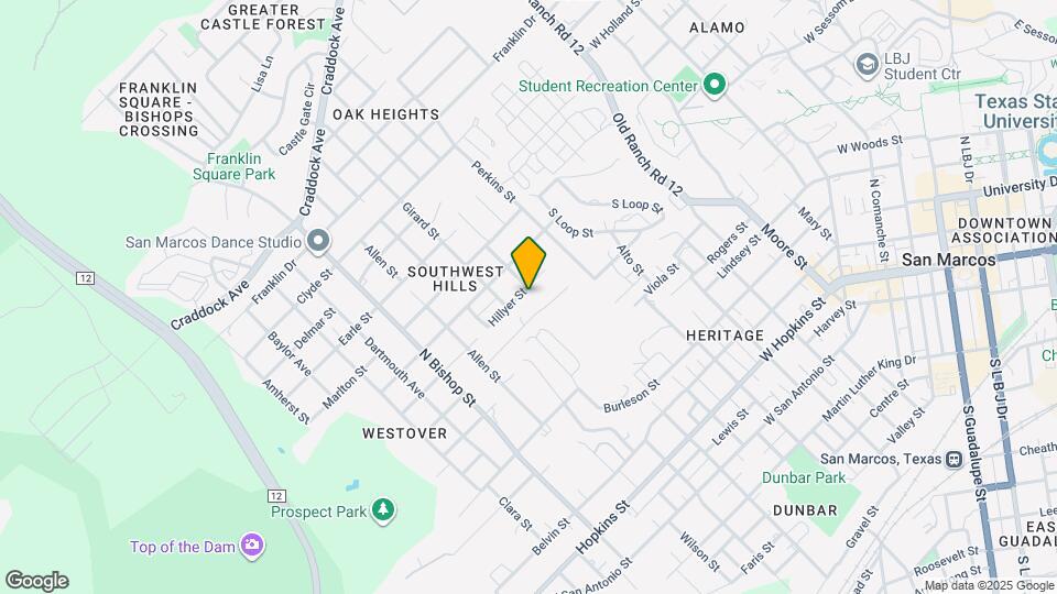 899 Hillyer St Map and Location Details