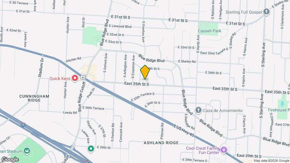 3416 S Overton Ave Map and Location Details