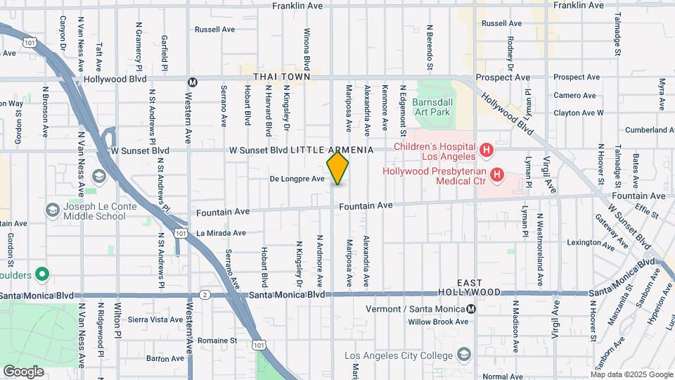1326 N Normandie Ave Map and Location Details