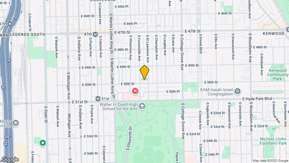 548 E 50th St Map and Location Details