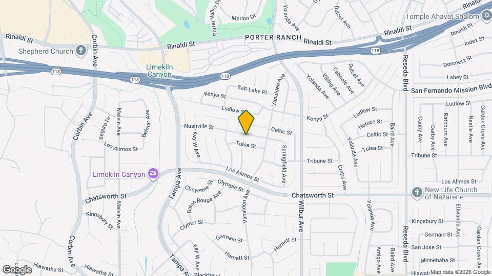 19116 Nashville St Map and Location Details