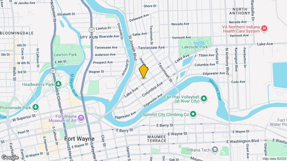 1007 Lake Ave Mapa y Detalles de la Ubicación