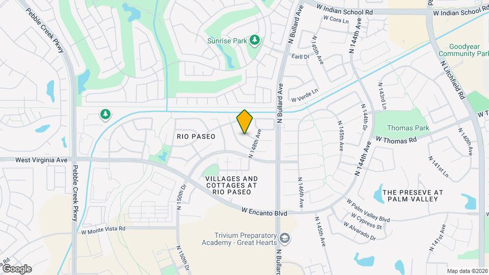 14821 W Roanoke Ave Map and Location Details