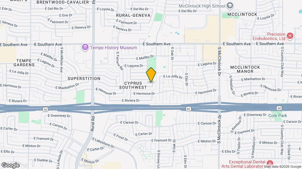 1272 E Manhatton Dr Map and Location Details