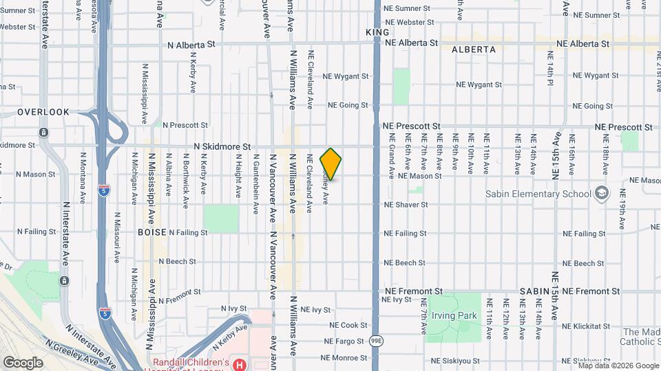 4054 NE Rodney Ave, Unit A Map and Location Details