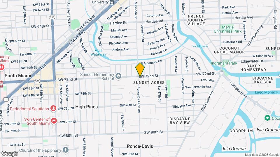 7201 Ponce De Leon Rd Map and Location Details